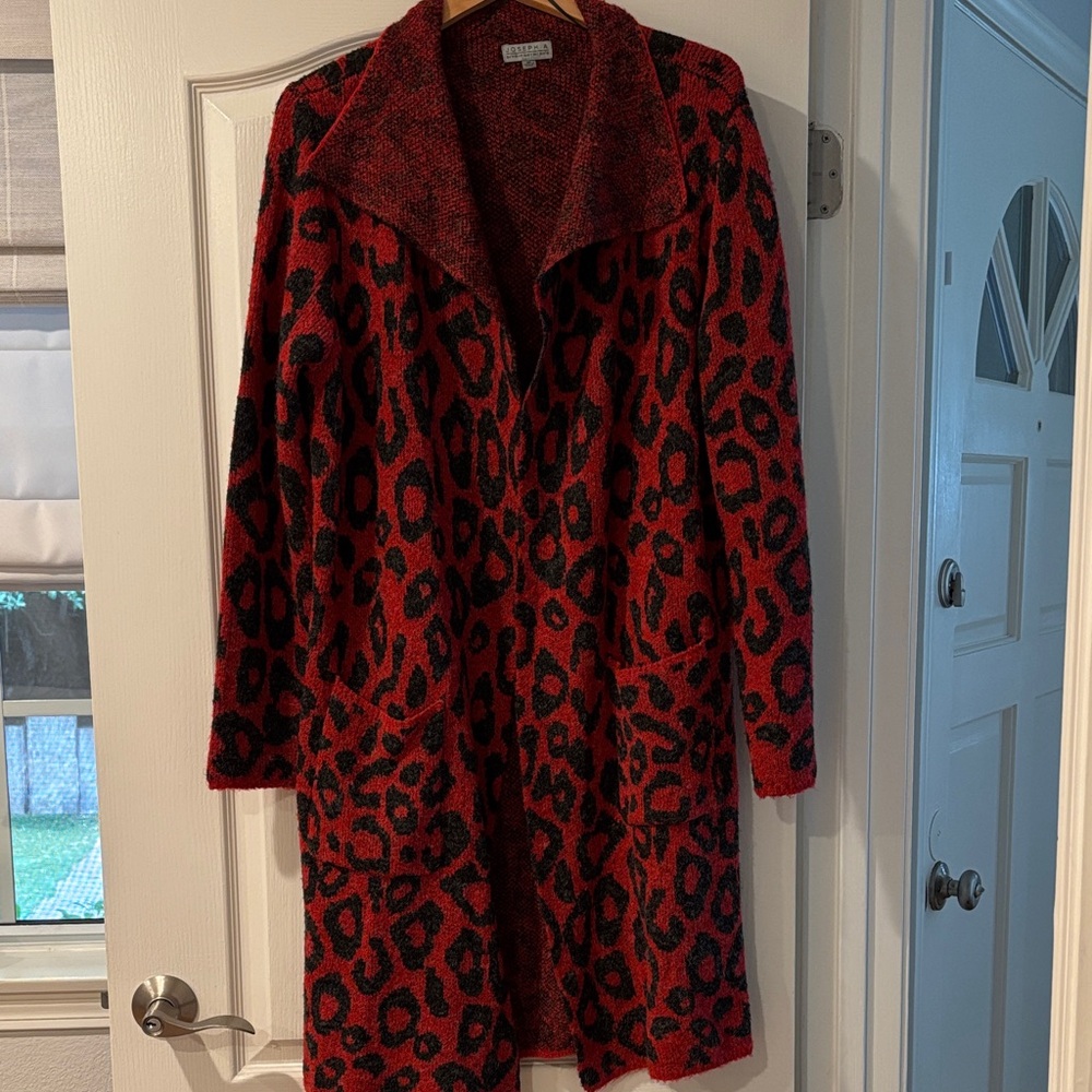 Joseph Red and Black Knit Sweater